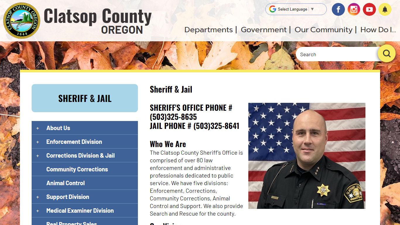 Sheriff & Jail | Clatsop County OR